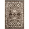 Flowers First 6 ft. 7 in. x 9 ft. Vintage Hamadan Power Loomed Area Rug, Taupe - Medium Rectangle FL2115281